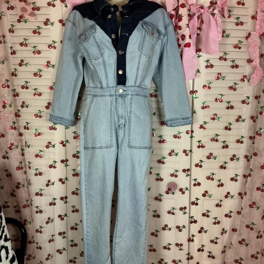 Fashion Nova Denim Jumpsuit